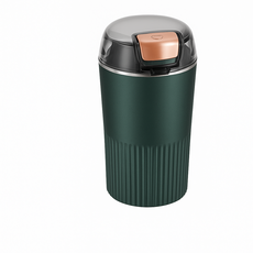 電動磨豆機 咖啡機 研磨機 磨豆機 咖啡研磨機 研磨器 磨粉機 不銹鋼 家用小型電動研磨機 五穀雜糧打粉機 咖啡, 墨綠色