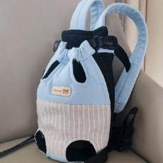 반려견 강아지 앞 파우치 이동 가방 슬링백 포대기 블루, M, 1개