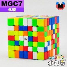 【小丸號方塊屋 永駿】MGC 7 M 磁力七階魔術方塊 (亮面處理 磁力配置適中 強磁 平價 高性能), 彩色, 1個