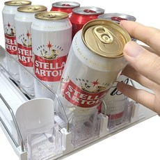 리빙델 2세대 냉장고 캔 음료 정리 디스펜서, 화이트, 1개