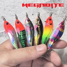메가바이트 에기 갑오징어 문어 쭈꾸미 에기 BEST 핫컬러 모음, 1세트, 30g, 메가탄50 6종