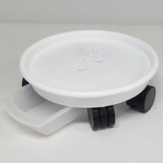 바퀴달린 청운 원형 이동식 화분받침대 9호 (내경 410mm), 청운 9호 원형 화이트, 1개