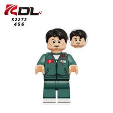 오징어게임 한국 드라마 시리즈 레고호환 블록 피규어 블랙 관리자 캐릭터 미니피규어, 1개, K2272 4cm