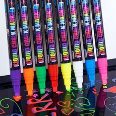 말랑베이비 부드럽게 잘 써지는 블랙보드 마카펜 형광 보드마카, 1박스, 8컬러