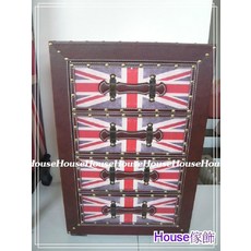 *︵House傢飾︵*英倫風 英國國旗4抽斗櫃置物櫃/收納櫃/電視櫃【 限量款/新發售 】