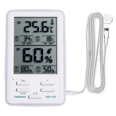 판다고 온습도계 디지털온습도계 실외온도계 외부센서포함, 1개, 상세페이지 참조