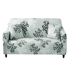 彈力沙發套 送抱枕套 - 高彈性防塵耐磨沙發保護套組，多款顏色可選, 深綠+淺綠+白, 1個