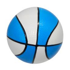 칼라 미니 농구 탱탱공 15cm 어린이 농구공 유아 탱탱볼 실내 농구 바운스볼, 화이트+블루, 1개