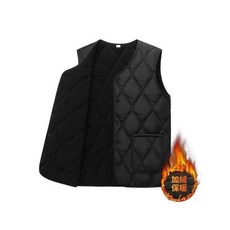 防風防水鋪棉保暖馬甲背心 - 禦寒內搭中老年爸爸裝