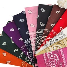 [블랑시아] 10color 1+1 등산손수건 반다나 패션스카프, 주황색2장