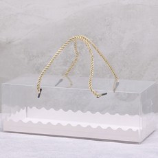 마음결 손잡이 디저트 롤케이크 투명포장상자 선물박스, 1개, 06.롤케이크상자27.5X11X9.5