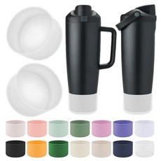 ECLATIS BKBY Owala 887.2ml30온스 및 1.2L40온스 Fr2E(넓음)Sip 스웨이 병 텀블러와 호환되는 실리콘 부츠 2개 Fr2E(넓음)sip 텀블러용, 투명