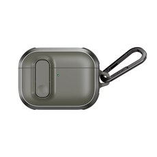 MAGEASY AirPods Pro 3 軍規防摔殼, 登山扣 耳機殼 - 金屬綠, 1個