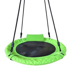 용수철 야외 나들이 라운드 천 마당 걸이식 의자 새 둥지 그네 실내 가족 대화형 스윙, 5. 80Cm  green   sling, 1개
