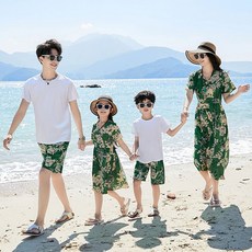 夏季度假風海邊親子旅遊情侶裝沙灘服