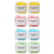 수수보따리 휴대용 꽃잎비누 파스텔비누 일회용 미니비누 캠핑비누 손세정 핸드워시 여행비누, 8개, 1.6g