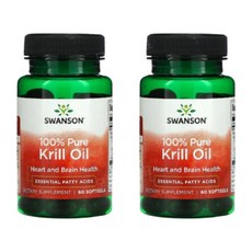 스완슨 퓨어 크릴 오일 60정 2병 오메가3 아스타잔틴 포스파티딜콜린