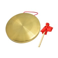 사물놀이 꽹과리 징 공연용 풍물놀이 타악기 악기 소품 꾕가리 전통음악 국악, 42cm 구리 징