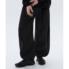 TRILLION 딥 턱 벌룬핏 스웨트 조거 팬츠 (BLACK)