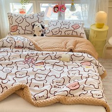 여름용 이불 여름 에어컨 이불 세탁기 사용 가능 싱글 학생 기숙사 여름 이불, 150*200cm-싱글 여름 이불, 소 뽀뽀