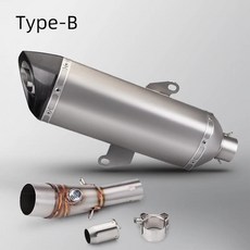 오토바이 배기 이스케이프 모토 시스템용 슬립온 중간 파이프 수정 섬유 머플러