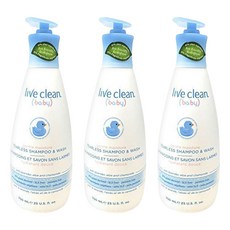 리브클린 젠틀 모이스처 저자극 어린이용 샴푸 & 워시 올인원클렌저, 3개, 750ml