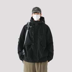 男士時尚多口袋衝鋒衣外套