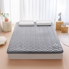 흙침대용 싱글 토퍼 메모리폼 가을 까는 돌쇼파 수면 두꺼운, 150x190cm업그레이드된항균패브릭라텍스, D. 펄 그레이 라텍스 5cm, 12cm
