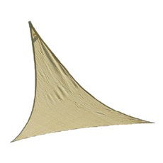썬키다 옥상 방수 삼각 그늘막 차광막 썬쉐이드 옥상 천막, 5m삼각, HDPE 메쉬 베이지