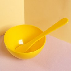 미니 믹싱 실리콘볼 + 일자형스파츌라 세트 / 믹싱볼 석고 팩 화장품