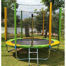 트램펄린 트램폴린 야외 6피트 점핑다이어트 대형, 8피트 2.44m 옐로그린, 1개