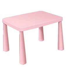 IKEA 兒童學習桌椅組 高度可調節 環保安全材質 幼兒園多功能桌椅, 單桌子 粉色(無抽屜), 粉色