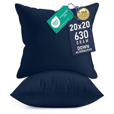 Utopia Bedding 30.5 x 50.8cm(12 x 20인치) 베개 인서트 2개 세트 화이트 - 침대 소파 및 소파용 실내 장식 쿠션 - 부드럽고 지지력이 뛰어나