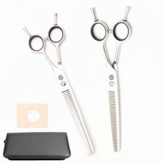 강아지 숱가위 애견 셀프미용 직선형 블랙 애견미용가위 반려견 퍼프 반려동물 커브 요술가위, 1개, K. 70 스트레이트 애프레이 가위 스트레이트 이빨 가