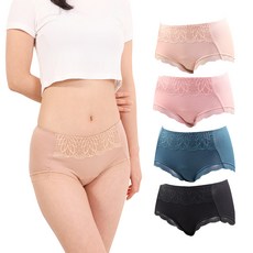 샐리브 감쪽안심 여성요실금팬티 국내산 25ml 방수 슬림패드 베이지 핑크 딥블루 블랙 4장