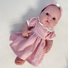 36cm 목욕놀이 베렝구어 옷 핑크 원피스 치마 세트 (인형 미포함)