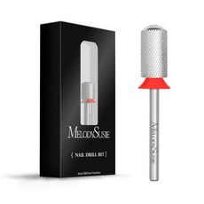 네일드릴비트 각질 제거 파츠 멜로디수지 안전 네일 드릴 비트 332 부드러운 원형 상단 대형 배럴 카바이드 매니큐어 페디큐어 큐티클 젤 폴리싱용 초보자용 로즈 골드 시리즈 비트, Fine-F, Silver, 1