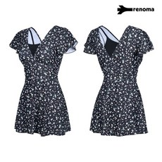 수영복여성 플라워 스파 모노키니 블랙 RNLS2F884BK_CA