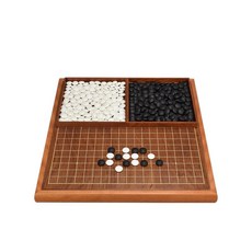 양면 오목판 초보용 고급 장기 바둑 알까기 연습 세트, 이중사용보드+4팔레트+A형단면