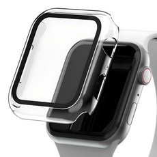 iMall 9H鋼化玻璃滿版智慧型手錶邊框外殼, 透明, 1個