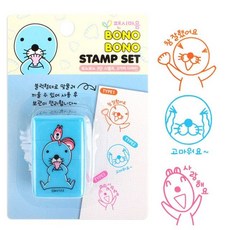 보노보노 스탬프 3단 도장 세트 랜덤+동아상사Shop, 빠른배송