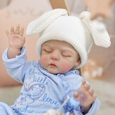 22寸撅嘴仿真嬰兒娃娃寵物人偶公仔兒童過家家禮物品重生娃娃, 55cm22寸布身高彩植髮套裝4, 1個