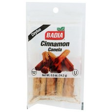 바디아 시나몬 스틱 0.5-온스 봉지 (12개 팩) Badia Cinnamon Sticks 0.5-ounce bags (Pack of 12), 0.5온스, 1개, 14.2g