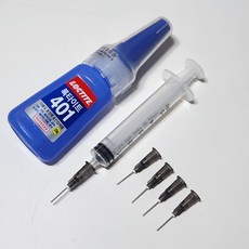 록타이트 401 + 주사기5ml + 노즐 5개 세트 모형제작도구, 록타이트+주사기5ml+노즐5개