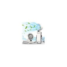 PlayHot 휴대용 휴대용 터보 팬 얼음 냉각 기능 충전식 개인 팬 최대 tp 12시간 냉각 5가지 속도 25550RPM 여행 야외 캠핑 하이킹용 강력한 휴대용, 화이트