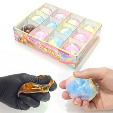 두바이 초코 왁뿌볼 코튼 캔디 왁스뿌시기 말랑이 왁뿌볼 크런치볼 스퀴시 ASMR 왁스, 왁뿌볼 두바이 초코1개 코튼캔디9개 1box, 1박스
