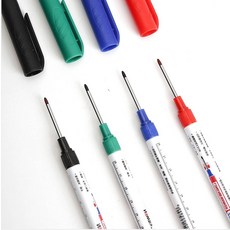 건축 현장용 목공펜 32mm 긴 펜촉 딥 홀 마커 펜 도면 표기용 필기구 마킹용, 레드(b)