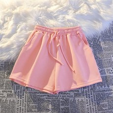TRUDA GIRL 休閒棉質運動短褲 抽繩鬆緊腰寬褲