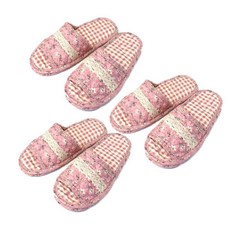 우블리스 더블쿠션 패드 퀼트면 거실화, 01단델핑크, 3개