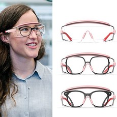 RAUOJOS 보안경 작업 보안경 안개방지 UV400 보호 5 스타일리쉬 컬러, 핑크, 1개